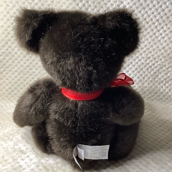 GUND Dark Brown Plush Bear 43213 Stuffed Animal w Red Bow - Picture 5 of 16